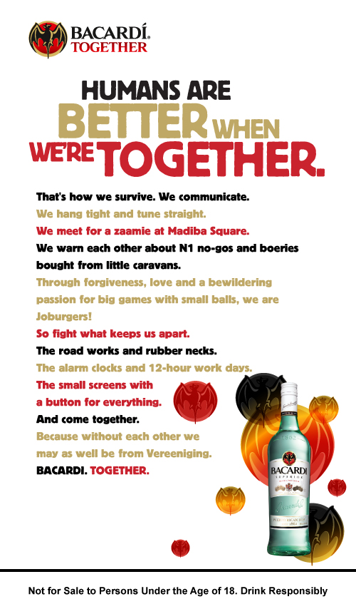Bacardi Together Manifesto Campaign: South Africa